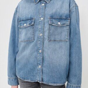Anine Bing Dante Blue Denim Oversized Shirt -- size S